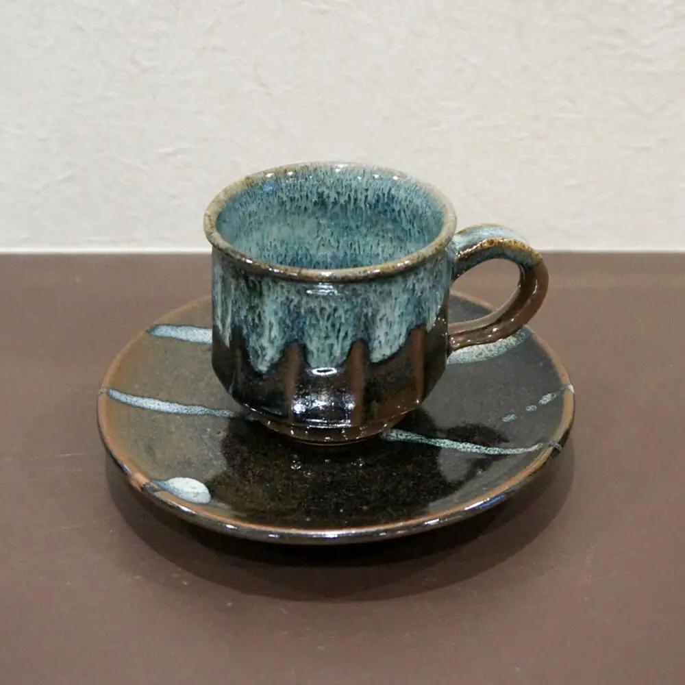 コーヒーカップ 津軽焼 コーヒーカップセット（2セット）工芸品 青森県弘前市 草邑