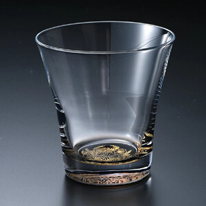 みよし漆器本舗 紀州塗り ぬりもん de Verre フリーグラス 金 蒔絵 ボタニカル 210ml