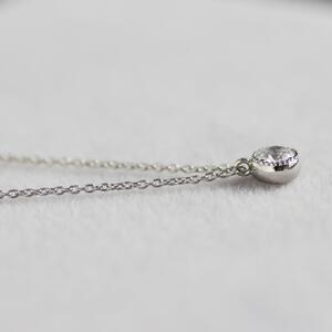 プラチナ900【ラボグロウンダイヤモンドネックレス】0.2ct 人気のミルグレインデザイン 長さ40cm LAB-PT900-003 ネックレス