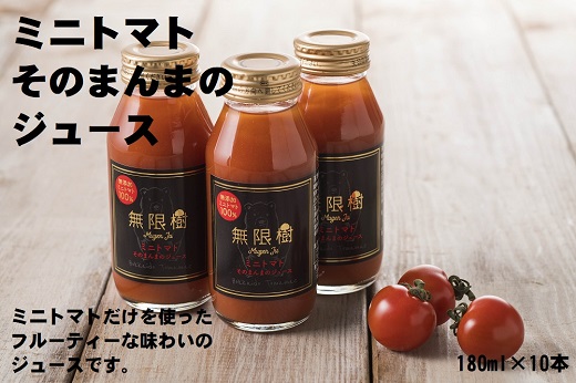 【食品添加物不使用】ミニトマトそのまんまのジュース　180ml×10本