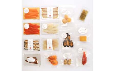 Kaoriのスモーク13種セット×2 (26パック)【Kaori-熏】燻製マイスターの技と味 海鮮おつまみ｜サーモン 紅鮭 かんぱち 真鯛 帆立 うなぎ カジキ さば 真つぶ貝 ムール貝 明太子 海老