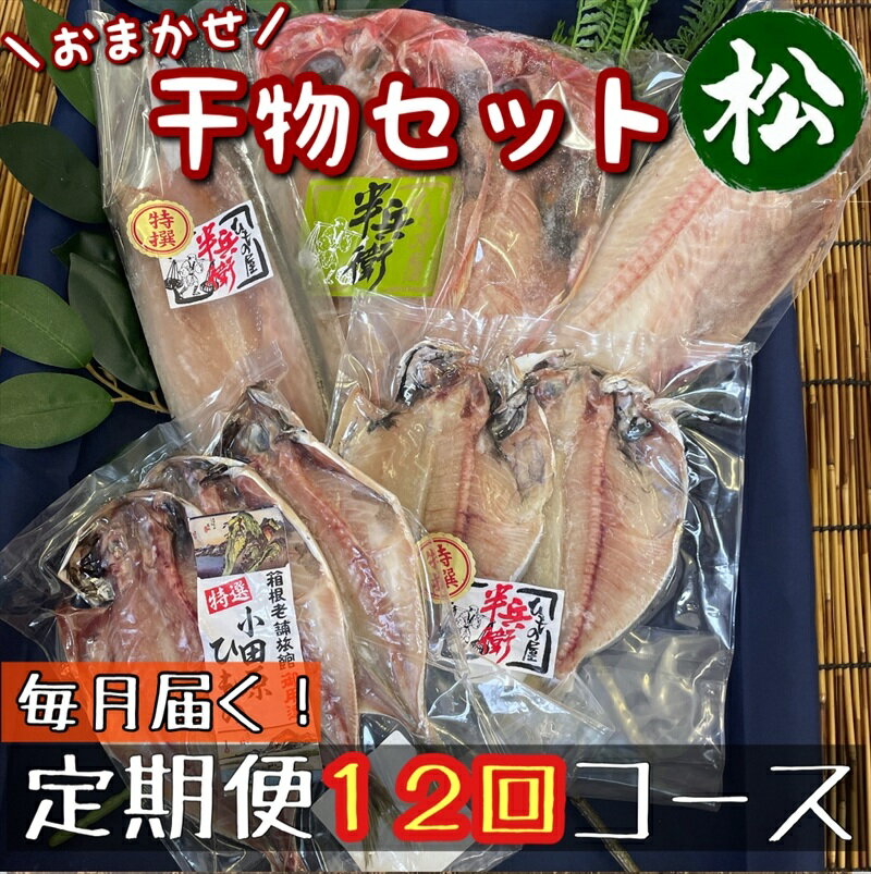 【毎月定期便12回】厳選！小田原の旬の干物セット 松【 まぐろや 神奈川県小田原市 】