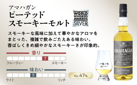 アマハガン ワールドモルト 700ml×2本セット（ベーシック・ピーテッド） 滋賀県長浜市/長浜浪漫ビール株式会社[AQBX116]