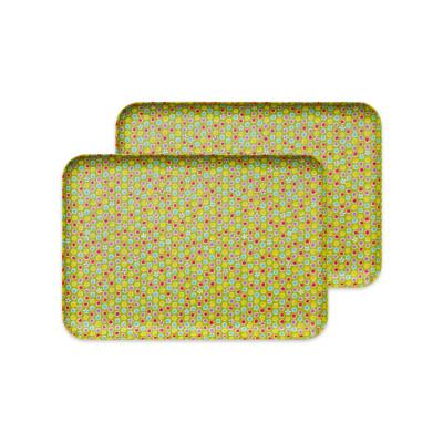 ふるさと納税 和歌山市 友禅和紙 トレー M 33cm 桜 金平糖 緑 2枚セット 食洗機対応のおしゃれな和風トレー