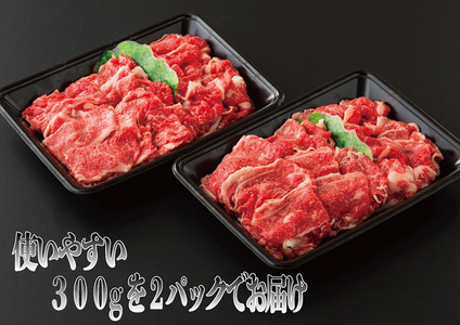 鹿児島尾崎牧場産黒毛和牛切り落とし約600g（300g×2P） 自家牧場産 黒毛和牛 切り落とし【A-1553H】