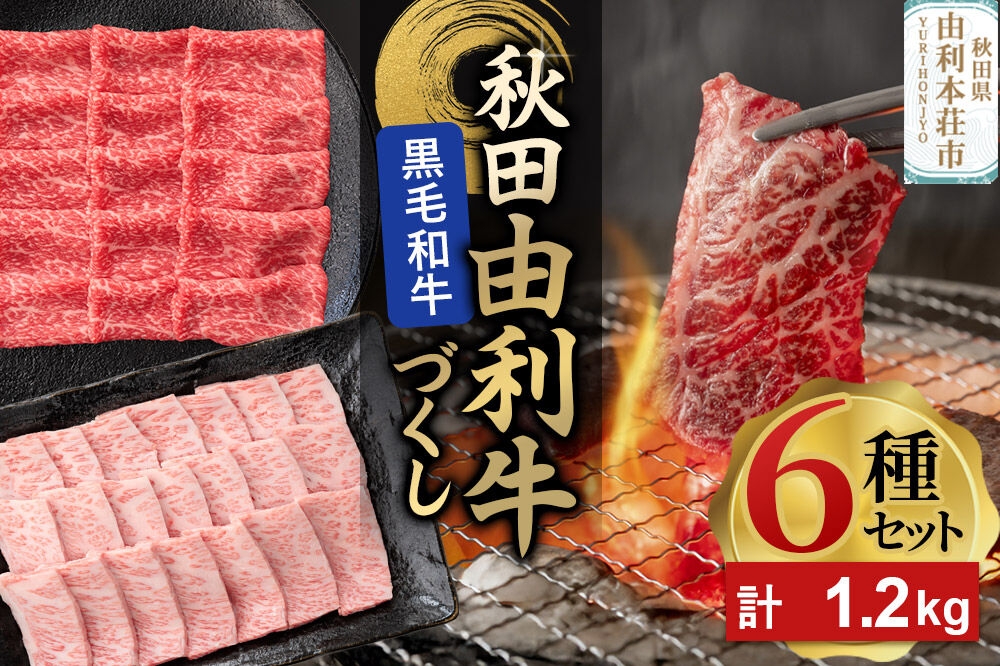 
                  由利牛づくし 6種 セット 合計1.2kg まとめてお届け [牛肉 肉 秋田由利牛 黒毛和牛 国産 しゃぶしゃぶ すき焼き 焼肉 バーベキュー 食べ比べ セット 秋田かまくらミート]
                