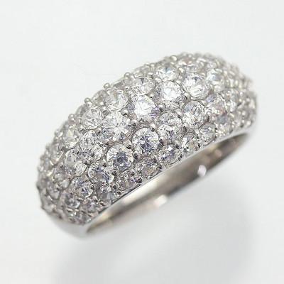 ふるさと納税 南アルプス市 【12号】指輪 PT900 プラチナ ダイヤモンド 2.0ct パヴェリング 幅広【f046-pt】