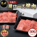 【ふるさと納税】宮崎牛肩ロース焼肉500g - 宮崎牛 国産牛 黒毛和牛 牛肉 牛肩ロース焼肉用(250g×2パック) 計500グラム 粗挽き塩コショウ(2袋) ギフト 贈答用 送料無料 MJ-6514【宮崎県都城市は2年連続ふるさと納税日本一！】