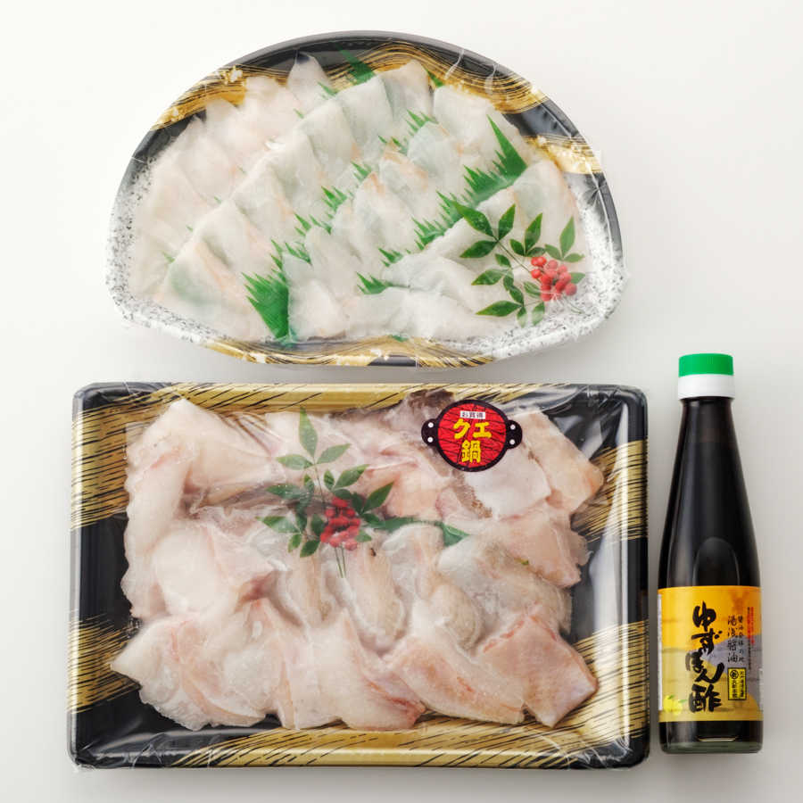 ＜福井鮮魚＞養殖くえ「鍋＆刺身」2～3人前