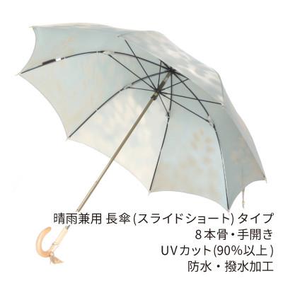 ふるさと納税 西桂町 婦人長傘 こもれび(ブナ・ライトブルー)槙田商店の職人が作るシンプルで上品な日本製の晴雨兼用高級日傘 |  | 02
