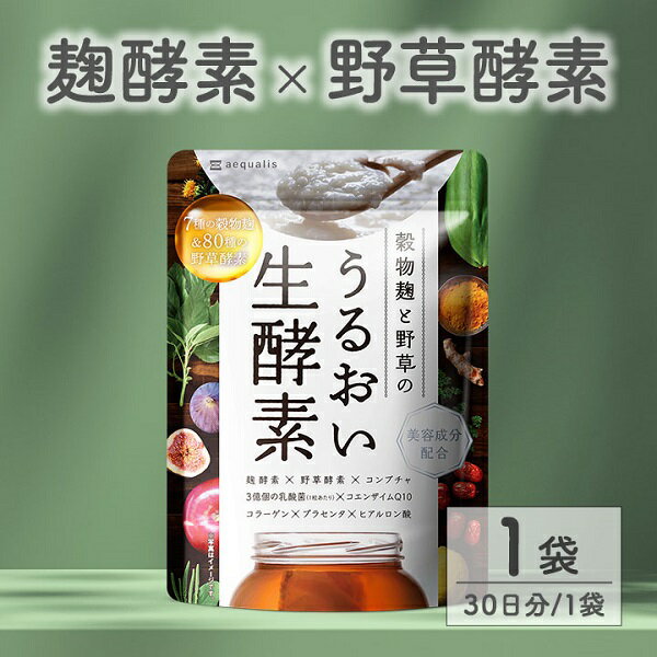 【ふるさと納税】酵素サプリメント 穀物麹と野草のうるおい生酵素 1袋 (31日)　送料無料 静岡県 富士宮市