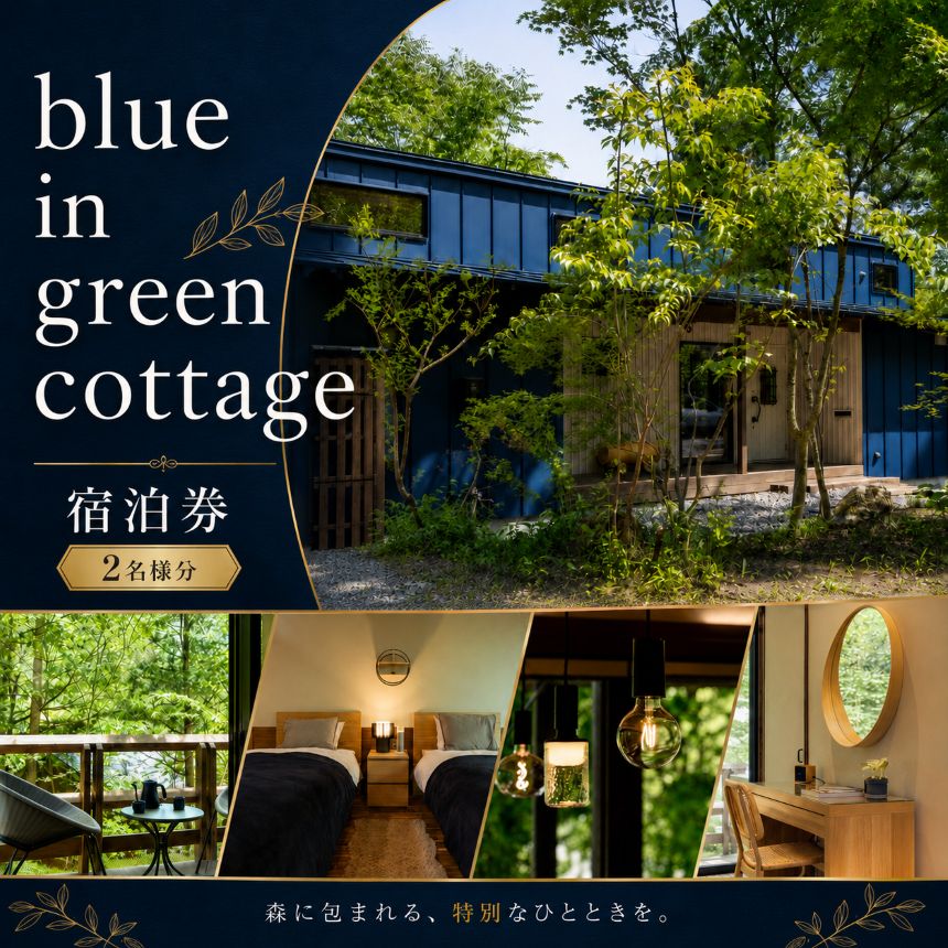 【ふるさと納税】blue in green cottage 宿泊券 2名様分 | 旅行 ワーケーション 宿泊 コテージ 高原 自然 季節 ひとり 家族 信州 アルプス 伊那谷 長野県 飯田市