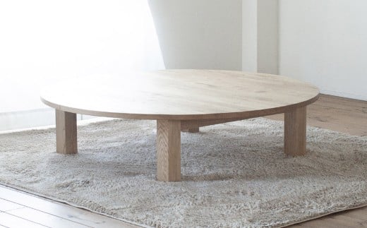 くりのちゃぶ台 （直径130cm・国産栗材・オイル塗装） ／ ちゃぶ台 食卓 座卓 ローテーブル テーブル 机 ラウンドテーブル 丸テーブル 木製 インテリア 家具 ダイニング 日本製 福岡県 柳川市