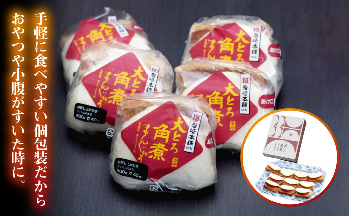 【全3回定期便】大とろ 角煮まんじゅう 10個(1箱)【 岩崎本舗 】《 対馬市 》冷凍 角煮 角煮まん 個包装 豚まん [WBC023]