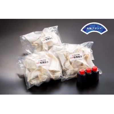 松阪市:麺屋ばんびの【松阪餃子】20個入り×3パック　たれ付き(冷凍)【配送不可地域：離島】【1399791】