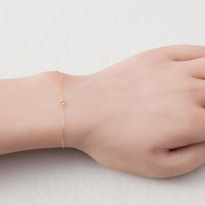 ふるさと納税 大津市 【10金 ブレスレット】3月誕生石アクアマリン 毎日使える 天然石ジュエリー K10イエローゴールド |  | 01