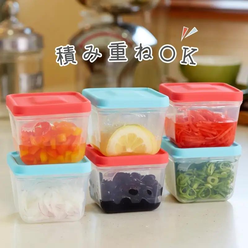 レンジ対応 【 便利グッズ 】ふたがトングになる保存容器 4個セット【smkd0001】