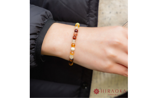 最強金運 集大成パワーストーンブレスレット(金運01)･6mm玉 (17.4cm)