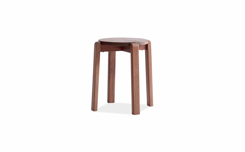 旭川家具　山室家具製作所　ALTO(アルト)　No.1　丸スツールウォールナット