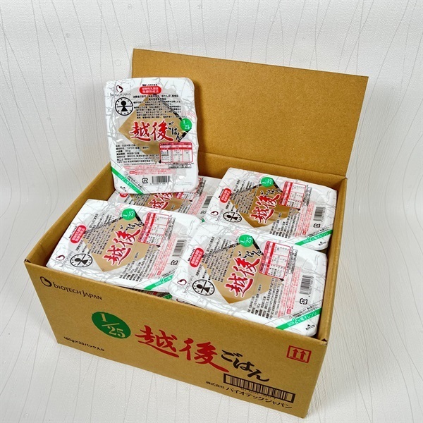 【低たんぱく質食品】【6ヶ月定期便】 1/25 越後ごはん 180g×20個×6回 たんぱく質調整食品 バイオテックジャパン 越後シリーズ 1V54101