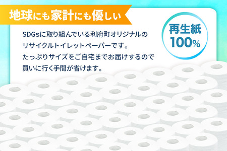 《定期便5ヶ月》【利府町オリジナル】トイレットペーパー（ロール数100個×5回）