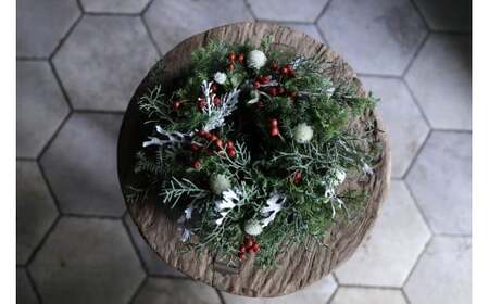 Xmas限定　クリスマスリース Φ20【12/18まで受付】生花 ドライフラワー 観葉植物 Xmas 季節限定 数量限定 送料無料 長持ち リビング 玄関 ダイニング キャンドル ※2025年11月下