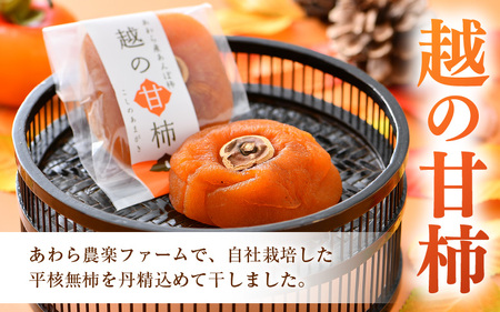 【先行予約】あんぽ柿「越の甘柿」12個 木箱入り《美味しさにこだわった自信作！》／あわら産 高級 干し柿 つるし柿 和菓子 お茶うけ お菓子 スイーツ お取り寄せ 大賞 受賞 【2025年11月中旬よ
