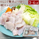 【ふるさと納税】朝〆新鮮！とらふぐ贅沢ぶつ切り 焼きヒレセット 4人前 とらふぐ 約600g ぶつ切り 養殖とらふぐ とらふぐ刺し ふぐ ふぐちり セット 鍋 ヒレ酒 焼きヒレ 調理レシピ付き 臼杵市 冷蔵 送料無料