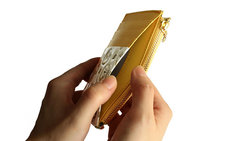 【浅草文庫】フラグメントケース〈猫柄〉(カラー：ミケ（黄色系）)