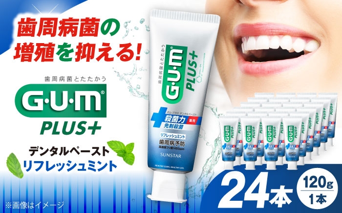 
                  サンスター ガム ・プラス デンタルペースト 120g×24本 （ リフレッシュ ミント ） 歯磨き はみがき ハミガキ 歯磨き粉 歯みがき粉 薬用 医薬部外品 歯周病 虫歯 口臭 予防 矯正 大容量 人気 定番 おすすめ 歯周病予防 歯肉炎 歯槽膿漏 口臭ケア デンタルケア オーラルケア 虫歯予防 ハグキケア 口内ケア まとめ買い 大阪府 高槻市 / サンスター [AOAD028]
                