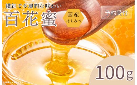 《予約受付》国産はちみつ　百花蜜 　100g ／ はちみつ ハチミツ 蜂蜜 ハニー 国産 日本産 百花蜜 100g 産地直送 茨城県 利根町 送料無料