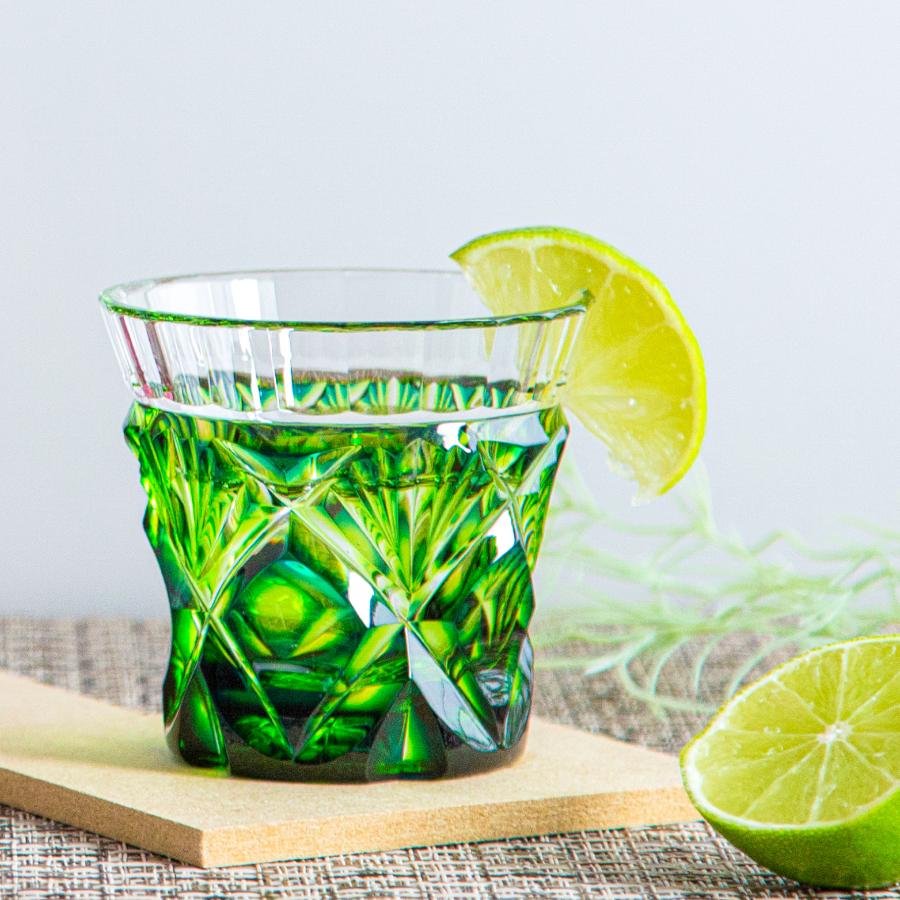 ＜島津薩摩切子＞二色冷酒杯