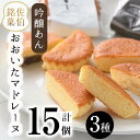 【ふるさと納税】おおいたマドレーヌ (合計15個・3種) マドレーヌ 餡 スイーツ お菓子 おやつ 焼き菓子 洋菓子 詰め合わせ お取り寄せ 個装 常温 大分県 佐伯市【AG121】【 (株)お菓子のウメダ】