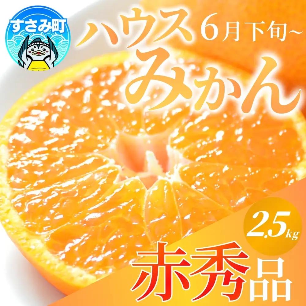 赤秀品 紀州和歌山【先行予約】ハウスみかん2.5kg ※2027年6月下旬頃～7月下旬頃に順次発送予定(お届け日指定不可)【uot735B】