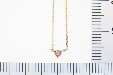 ネックレス 10月 誕生石 K18 イエローゴールド ピンクトルマリン アクセサリー ジュエリー プレゼント ギフト 贈りもの / 工房グリーム / 山梨県 中央市