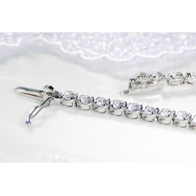 ふるさと納税 昭和町 【2.0ct】pt900ダイヤモンド テニス ブレスレット　17cm |  | 01