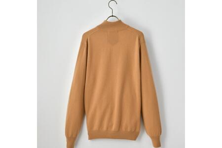 ベビーカシミヤ　フルジップ　メンズ　Lサイズ　【キャメル】 【178003-2】 ｶｼﾐﾔ 天然素材 ｾｰﾀｰ 服 国産 国内製造 ﾍﾞﾋﾞｰｶｼﾐﾔ