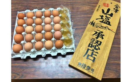 33-H　【卵かけご飯セット～山塩たれ付き～】　平飼い会津地鶏の卵《定期便》生卵４５個、卵かけご飯用山塩タレ２０個×６か月※沖縄・離島への配送不可 ※2023年11月頃より順次発送予定