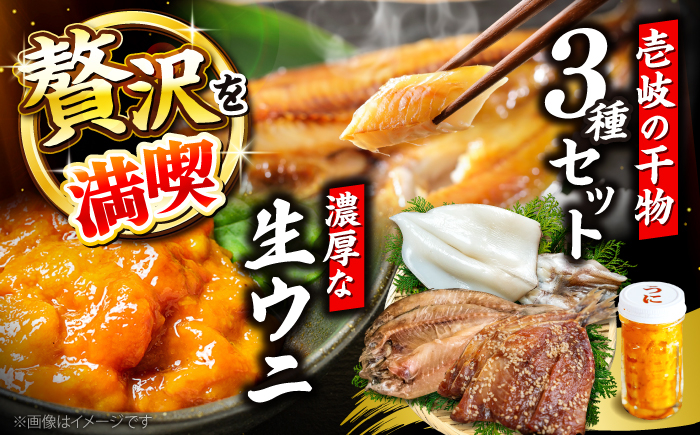 
                  うに60g＋いか＋あじみりん＋あじの干物 《壱岐市》【合同会社塚元】 [JDR027]
                
