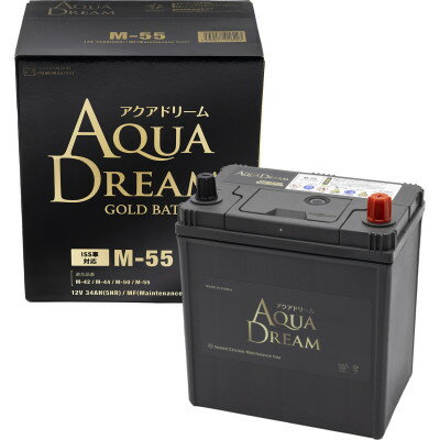 【ふるさと納税】AQUADREAM GOLD 自動車始動用バッテリー ISS車対応 M-55 1個【配送不可地域：沖縄県】【1608332】