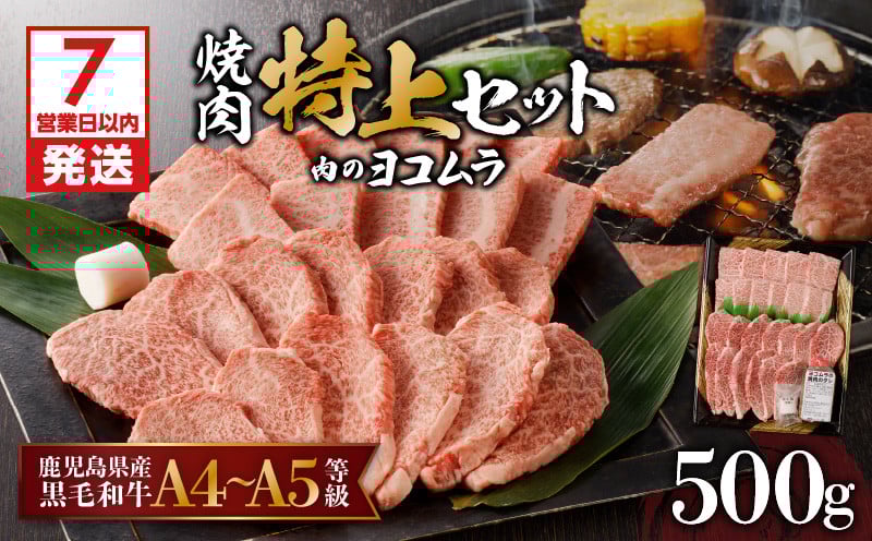 
【鹿児島黒毛和牛A4～A5】焼肉特上セット(特上カルビ/特上ロース)　K189-007
