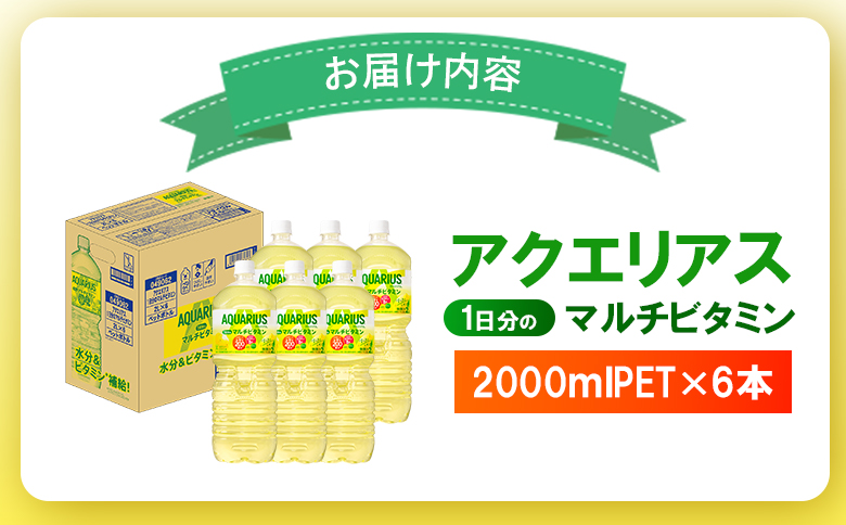 アクエリアス 1日分のマルチビタミン　2LPET×6本【380085】_イメージ4