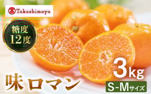 みかん 【高島屋選定品】【九州屋】【先行予約】味ロマン3kg（S～Mサイズ）＜高島屋＞ [CFQ056] みかん みかん ミカン 柑橘 果物 みかん