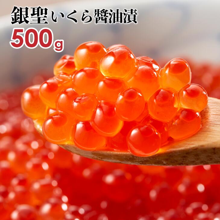 【ふるさと納税】前浜産 ブランド銀毛鮭(天然)「銀聖」いくら醤油漬(500g×1箱)[02-218] 北海道 浦河 ふるさと納税 北海道産 北海道日高産 いくら いくら醤油漬 500g 大容量 送料無料