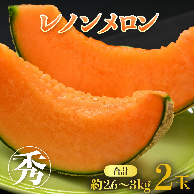 【ふるさと納税】【先行予約】メディアで紹介！今話題のレノンメロン 3L 2玉入 約2.6〜3kg《秀品》コク深い甘さ・香りいっぱいのメロン！農家直送 有機肥料 低農薬 赤肉 マスクメロン 高級メロン ※2027年6月中旬〜7月末の間に順次発送予定