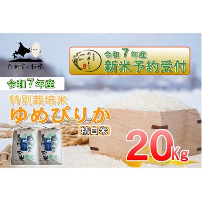 ふるさと納税 鷹栖町 令和7年産新米予約 たかすのお米 特別栽培米 ゆめぴりか 精白米 20kg(10kg×2)