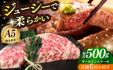 【全6回定期便】国産 博多和牛 A5ランク サーロイン ステーキ 250g×2枚 雌 ステーキ 和牛 肉 BBQ [ABEN015]