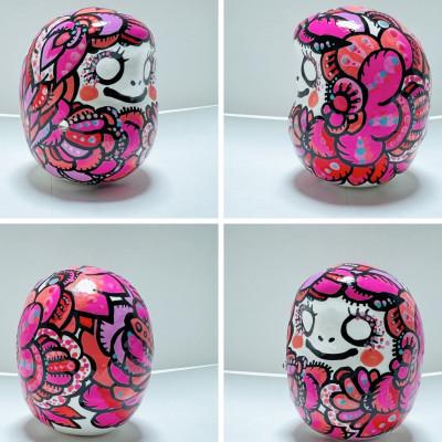 ふるさと納税 小山市 世界にひとつだけの手づくりだるま(縦約5cm×横約4cm) |  | 01