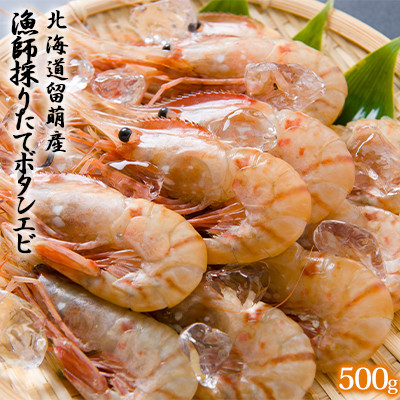 
北海道留萌産　漁師採りたてボタンエビ500g
