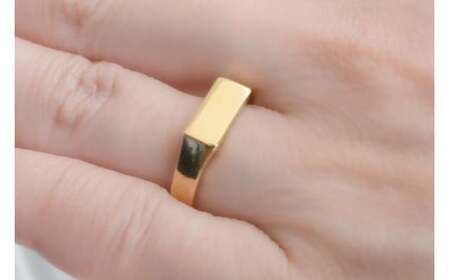 18金 リング k18 印台 指輪 15号 印台 長方形　男女兼用　no.77340 [シエロ 山梨県 中央市 21471006-i] ジュエリー アクセ アクセサリー K18 18K ゴールド